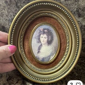 Vintage Gold Framed Portrait Decor